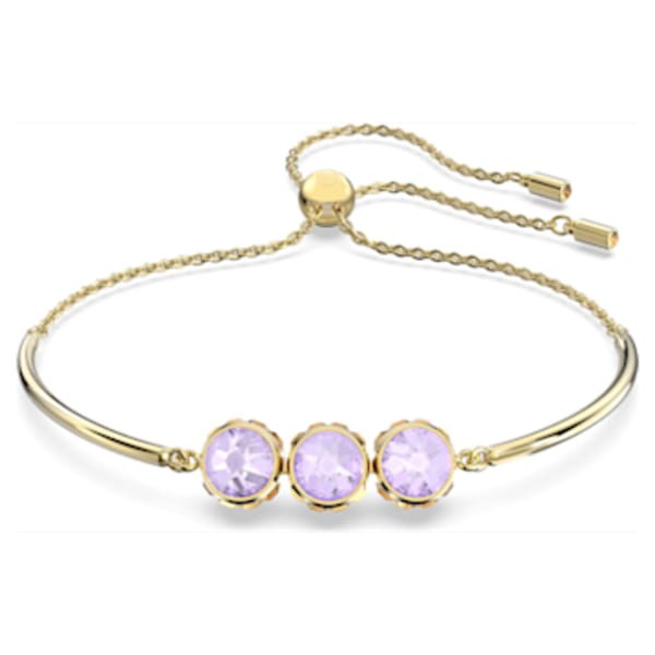 Hollow bracelet, White, Rose gold-tone plated | Swarovski