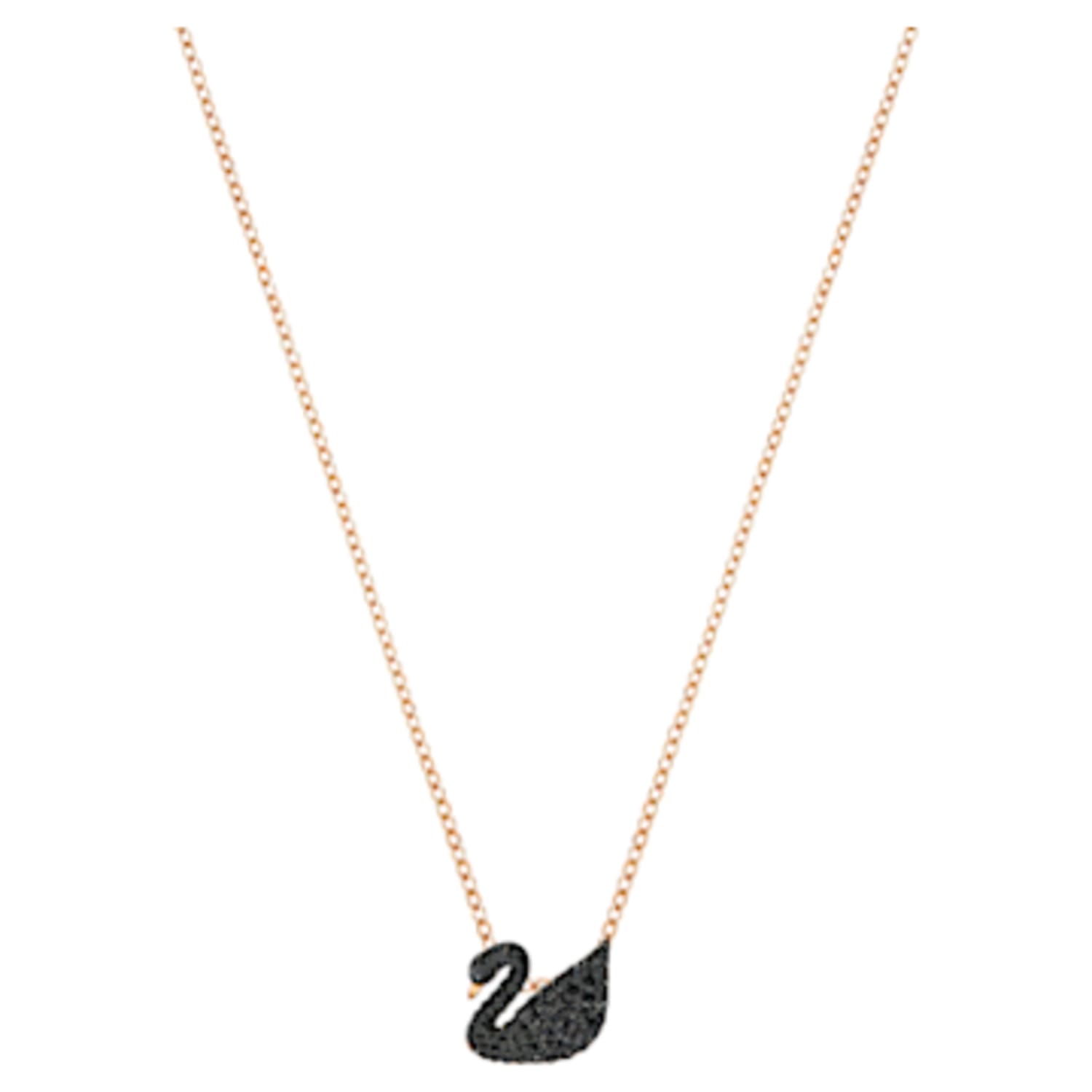 Swarovski Iconic Swan pendant, Swan, Medium, Beige, Rhodium plated 