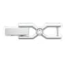 Extender Emily, Taglio Round, Bianco, Placcato rodio - Swarovski, 1107200