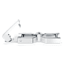 Extender Emily, Taglio Round, Bianco, Placcato rodio - Swarovski, 1107200