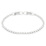 Emily Tennis bileklik, Yuvarlak kesim, Beyaz, Rodyum kaplama - Swarovski, 1808960