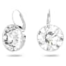 Długie kolczyki Bella Mini, Szlif okrągły, Białe, Powłoka z rodu - Swarovski, 5085608