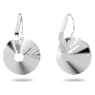 Długie kolczyki Bella Mini, Szlif okrągły, Białe, Powłoka z rodu - Swarovski, 5085608