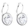 Długie kolczyki Bella Mini, Szlif okrągły, Białe, Powłoka z rodu - Swarovski, 5085608