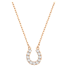 Towards necklace, Horse shoe, White, Rose gold-tone plated - Swarovski, 5094964