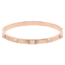 Tactic กำไล, ขาว, เคลือบโทนสีโรสโกลด์ - Swarovski, 5098368