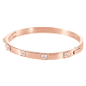 Tactic กำไล, ขาว, เคลือบโทนสีโรสโกลด์ - Swarovski, 5098368