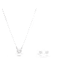 Attract set, Round cut, White, Rhodium plated - Swarovski, 5113468
