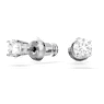 Attract set, Round cut, White, Rhodium plated - Swarovski, 5113468
