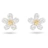 Tough stud earrings, Flower, Yellow, Mixed metal finish - Swarovski, 5136838
