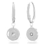 Angelic drop earrings, Round cut, White, Rhodium plated - Swarovski, 5142721