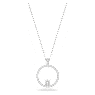Creativity pendant, White, Rhodium plated - Swarovski, 5198686
