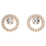 Orecchini a lobo Constella, Bianchi, Placcato color oro rosa - Swarovski, 5199827
