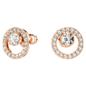 Orecchini a lobo Constella, Bianchi, Placcato color oro rosa - Swarovski, 5199827