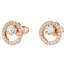 Orecchini a lobo Constella, Bianchi, Placcato color oro rosa - Swarovski, 5199827