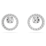 Clous d'oreilles Constella, Blanches, Métal rhodié - Swarovski, 5201707