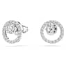 Clous d'oreilles Constella, Blanches, Métal rhodié - Swarovski, 5201707