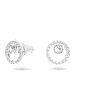 Constella stud earrings, White, Rhodium plated - Swarovski, 5201707