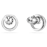 Constella stud earrings, White, Rhodium plated - Swarovski, 5201707