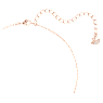 Swan pendant, Swan, Black, Rose gold-tone plated - Swarovski, 5204134