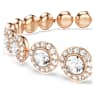 Angelic Tennis bracelet, Round cut, Pavé, Medium, White, Rose gold-tone plated - Swarovski, 5240513