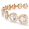 Una Angelic 手鏈, 圓形切割, 密鑲, 中碼, 白色, 鍍玫瑰金色調 - Swarovski, 5240513