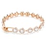 Angelic Tennis bracelet, Round cut, Pavé, Medium, White, Rose gold-tone plated - Swarovski, 5240513