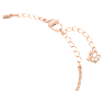 Brățară fixă Ginger, Albă, Placat cu nuanță roz-aurie - Swarovski, 5274892