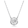 Collar Swarovski Sparkling Dance, Talla redonda, Blanco, Baño de rodio - Swarovski, 5286137
