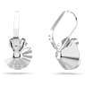 Bella V drop earrings, Round cut, White, Rhodium plated - Swarovski, 5292855