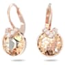 Pendants d'oreilles Bella V, Taille ronde, Ton doré, Placage de ton or rosé - Swarovski, 5299318