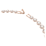 Una Angelic Tennis Halskette, Rundschliff, Mittel, Weiß, Roségold-Legierungsschicht - Swarovski, 5367845