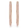 Orecchini a cerchio Stone, Pavé, Grandi, Bianchi, Placcato color oro rosa - Swarovski, 5383938