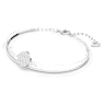 Bracelet-jonc Ginger, Blanc, Métal rhodié - Swarovski, 5389044