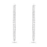 Pendientes de aro Stone, Pavé, Grandes, Blancos, Baño de rodio - Swarovski, 5389432