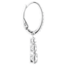 Attract Trilogy hoop earrings, Round cut, White, Rhodium plated - Swarovski, 5416155