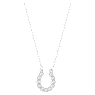 Towards necklace, Horse shoe, White, Rhodium plated - Swarovski, 5422290