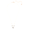 Symbolica necklace, Moon and star, Black, Rose gold-tone plated - Swarovski, 5429737
