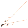 Symbolica necklace, Moon and star, Black, Rose gold-tone plated - Swarovski, 5429737
