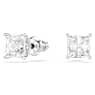 Attract Ohrstecker, Kissenschliff, Weiß, Rhodiniert - Swarovski, 5430365