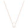 Swarovski Sparkling Dance necklace, Round cut, Oval shape, White, Rose gold-tone plated - Swarovski, 5468084