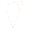 Una Halskette, Rundschliff, Ovale Form, Weiß, Roségold-Legierungsschicht - Swarovski, 5468084