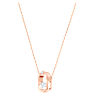 Swarovski Sparkling Dance 네크리스, 라운드 컷, 오벌 쉐입, 화이트, 로즈골드 톤 플래팅 - Swarovski, 5468084