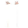 Dazzling Swan drop earrings, Swan, Pink, Rose gold-tone plated - Swarovski, 5469990
