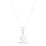 Solitaire medál, Körmetszéses, Fehér, Ródium bevonattal - Swarovski, 5472635