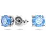 Una set, Round cut, Blue, Rhodium plated - Swarovski, 5480485