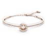 Swarovski Sparkling Dance bangle, Round cut, White, Rose gold-tone plated - Swarovski, 5497483