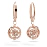 Swarovski Sparkling Dance drop earrings, Round cut, White, Rose gold-tone plated - Swarovski, 5504753