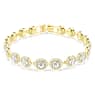 Angelic Tennis bracelet, Round cut, Pavé, Medium, White, Gold-tone plated - Swarovski, 5505469