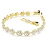 Angelic Tennis bracelet, Round cut, Pavé, Medium, White, Gold-tone plated - Swarovski, 5505469